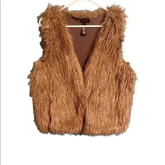 J.Crew Faux Fur Vest With Silk Wrap Belt - Picture 1 of 6
